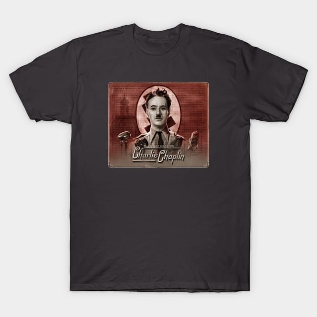 Charlie Chaplin - The Great Dictator T-Shirt by AndreKoeks